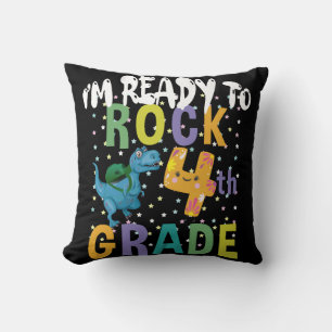 Coussin Retour à l'école Je suis prêt à rocker 4e année Di