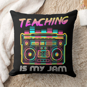 Coussin Retour à l'école Rétro Enseigner est mon truc 80s