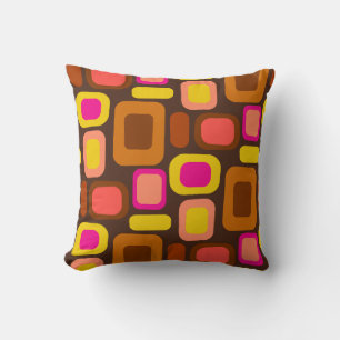 Coussin Retour au salon rétro des années soixante-dix groo