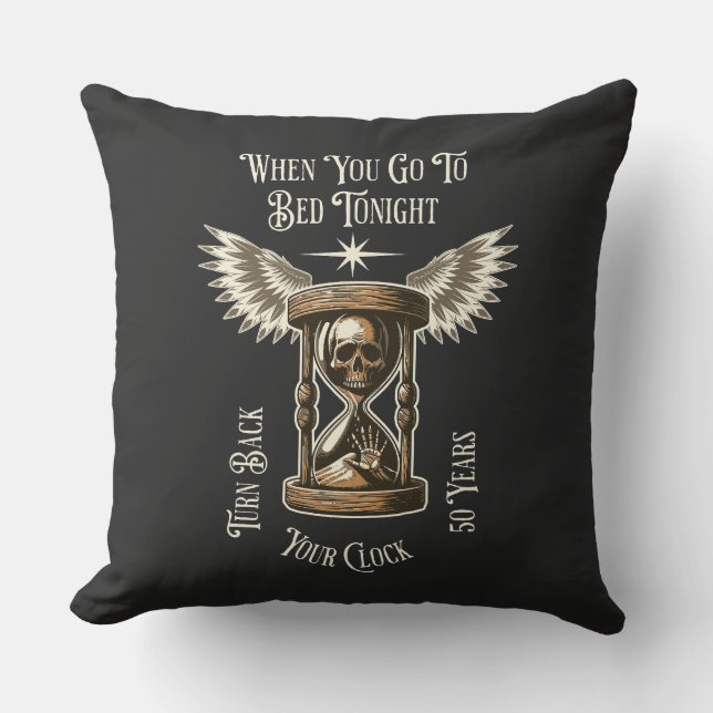 Coussin Retournez Votre Horloge De 50 Ans (Recto)
