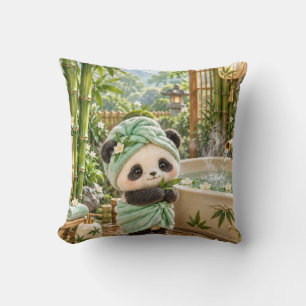 Coussin Retraite de jardin de spa bambou Panda Mint