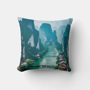 Coussin Retraite de la nature : paysage de la rivière Kars