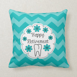 Coussin Retraite dentaire Teal Chevron