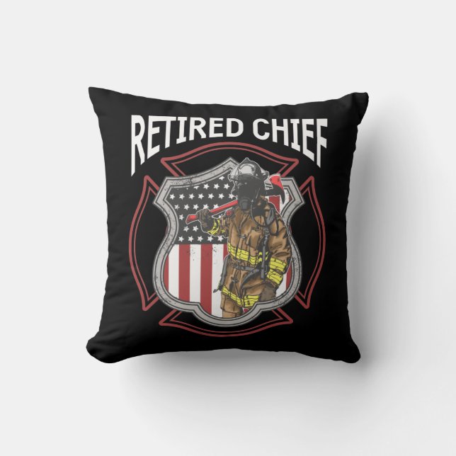 Coussin Retraite des pompiers américains retraités (Recto)