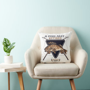 Coussin Retraite drôle Personnalisée Ofish Retraité