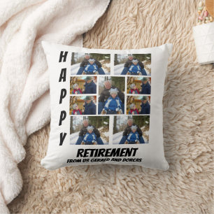 Coussin Retraite simple personnalisée 9 Photo Collage