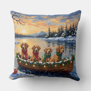 Coussin Rétreiver de Nouvelle-Écosse qui Tolling Noël Bate