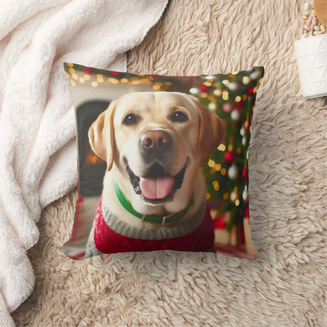 Coussin rétriever de Noël Labrador (Couverture)