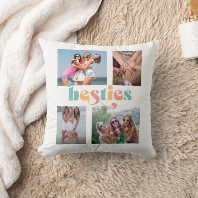 Coussin Rétro 4 Photo Meilleures Amies Copines (Couverture)