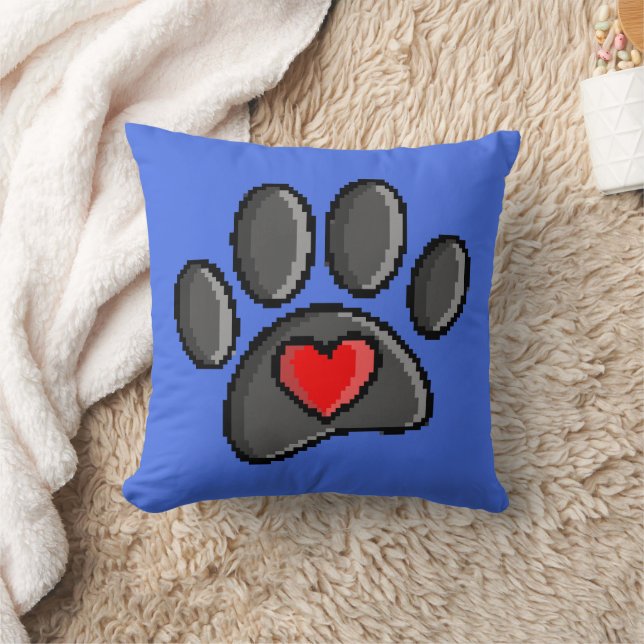 Coussin Retro 80s Vidéo Jeu 8 bits Pixel Art Chien Emprein (Couverture)
