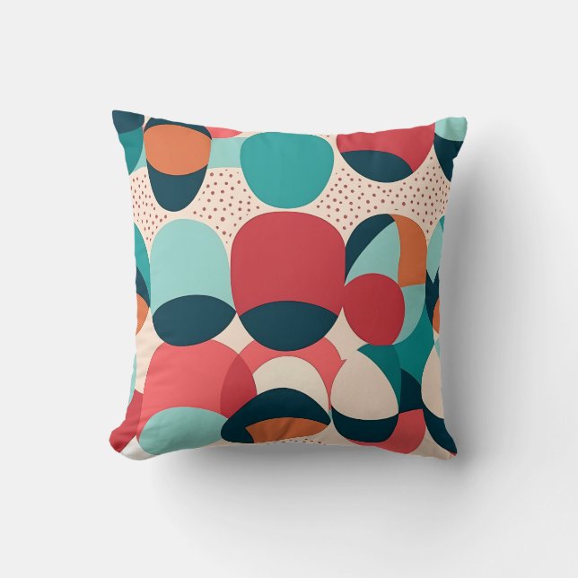 Coussin Retro Abstract Pebble Pillow (Recto)