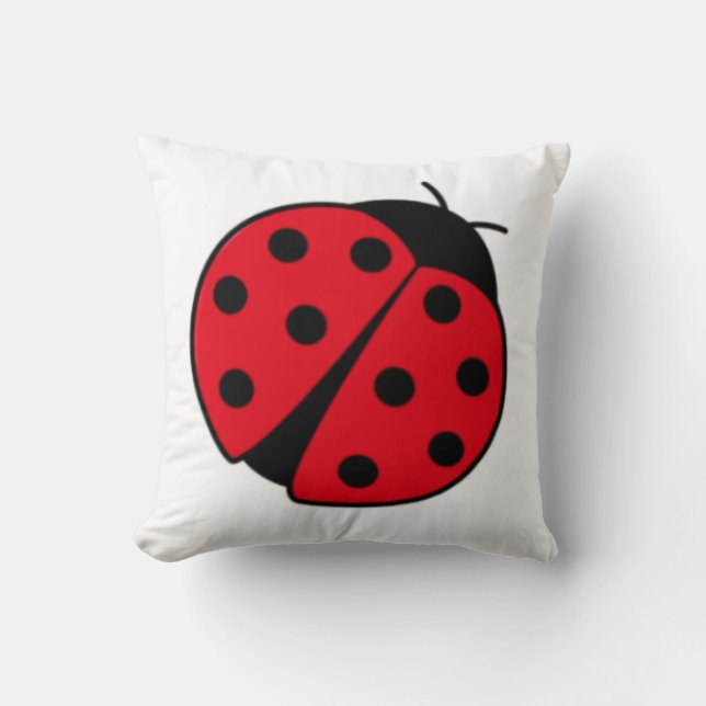Coussin Rétro amusant Ladybug minimaliste graphique modern (Recto)
