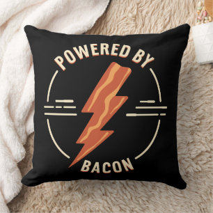 Coussin Retro Bacon Lover Drôle Conception alimentaire ave