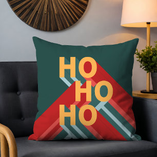 Coussin Retro Bauhaus Ho Ho Ho Noël Festivals