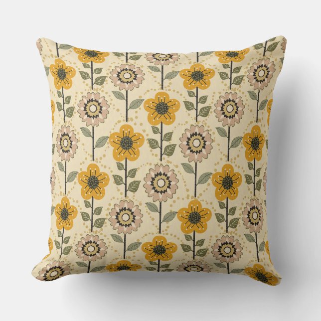 Coussin Retro Bloom Harmony (Recto)