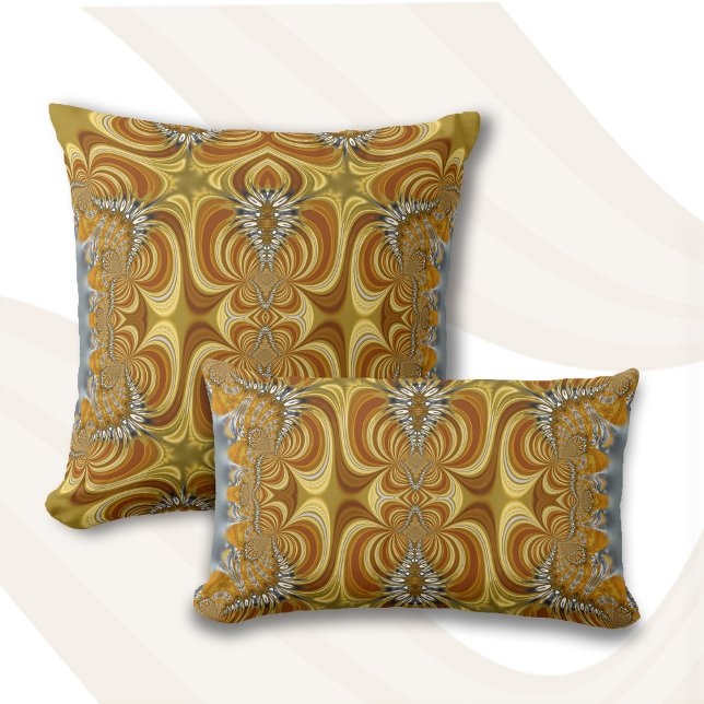 Coussin Retro Bohemian Funky Gold Goddess Decor Cushion (Créateur téléchargé)