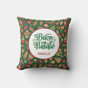 Coussin Retro Buon Natale Personnalisé