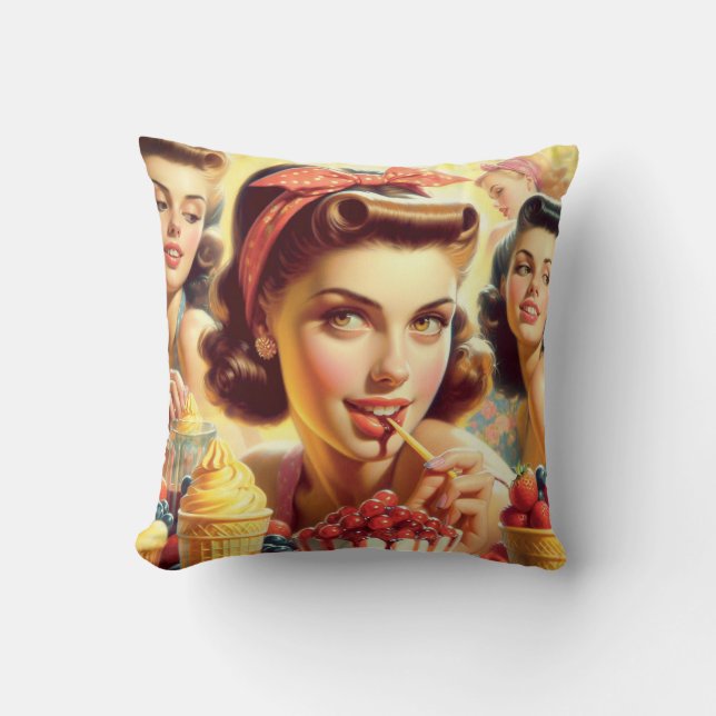 Coussin Retro Candy Girls (Recto)