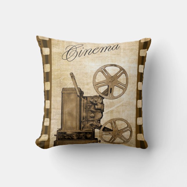 Coussin Rétro carreau de projecteur de film (Recto)