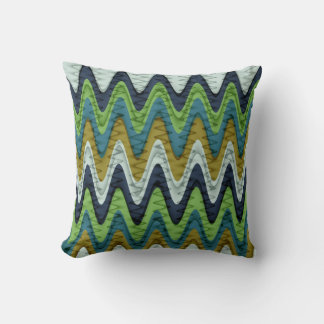 Coussin Retro Chevron et Wavy Stripes Motif 2