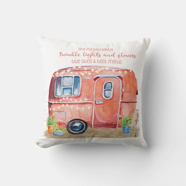 Coussin Rétro citation lunatique d'amis de caravane de (Recto)