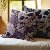 Rétro crâne de Paisley de style dans le pourpre