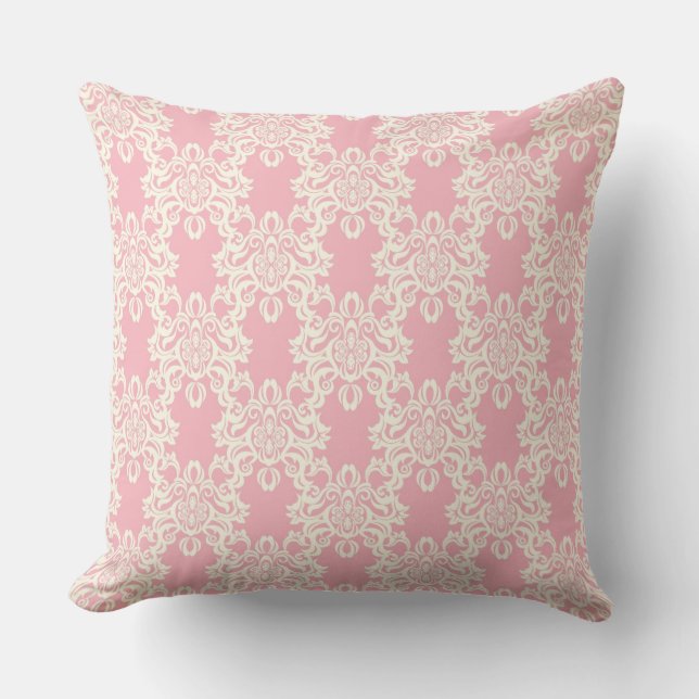 Coussin Rétro damassé florale (Recto)