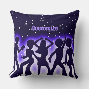 Coussin Retro Dance Party Purple