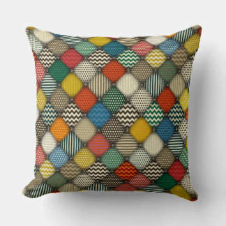 Coussin rétro des patchs boutonnés
