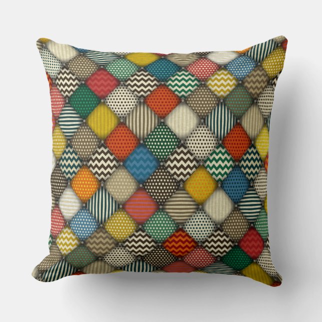 Coussin rétro des patchs boutonnés (Recto)
