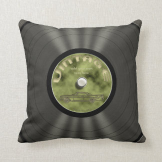 Coussin Rétro disque vinyle
