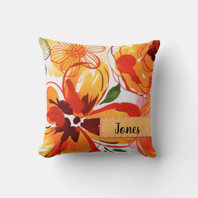 Coussin Retro Floral Custom (Recto)