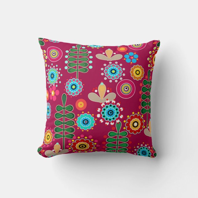 Coussin Rétro, Flower Patch (Recto)