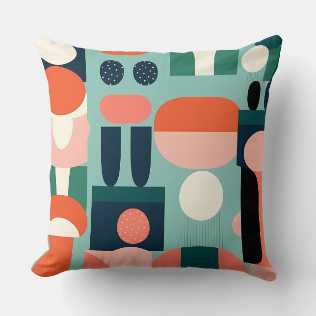 Coussin Retro Geometric Semicircle Pillow (Recto)