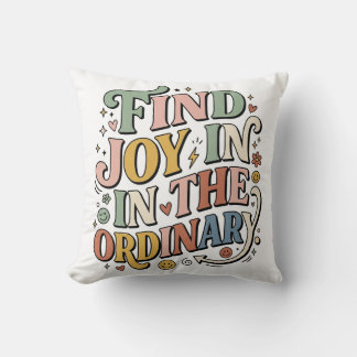 Coussin Rétro Groovy SVG "Trouvez la joie dans l'ordinaire