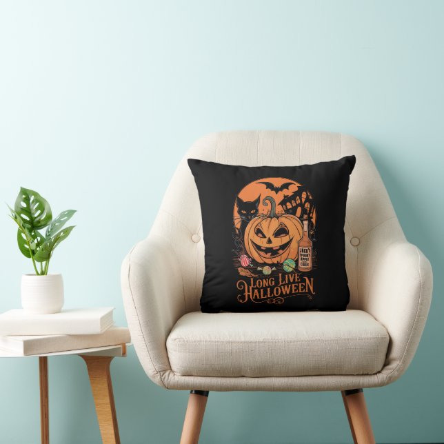 Coussin Retro Halloween Vive la saison effrayante d'automn (Chaise)