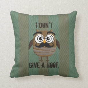 Coussin Rétro hibou vintage