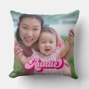 Coussin Retro Hot Rose Tante Photo