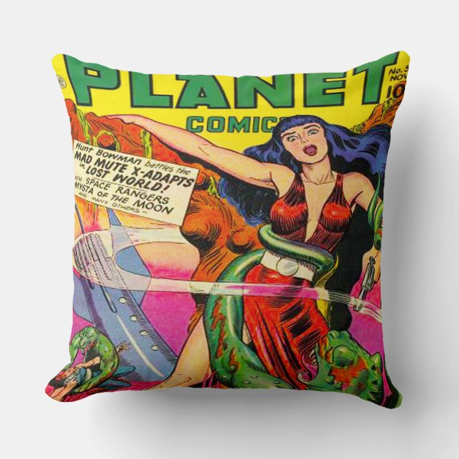 COUSSIN RÉTRO ILLUSTRATION COLORÉE DE BANDES DESSINÉES DE (Recto)