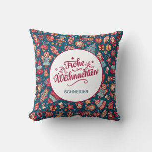 Coussin Rétro Joyeux Noël Personnalisé