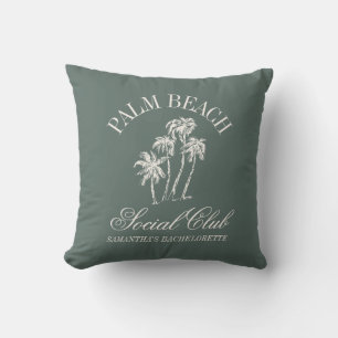 Coussin Retro Luxe Bachelorette Party Social Club