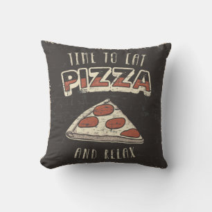 Coussin Retro Man Cave Classic Manger Vintage Pizza