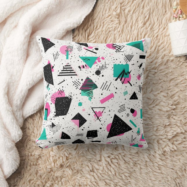 Coussin Retro Memphis Geometric Pattern (Couverture)