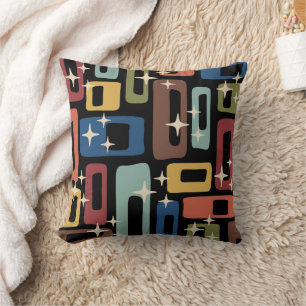 Coussin Rétro Moderne Abstrait du Milieu du Siècle