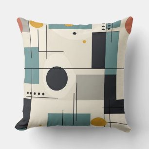 Coussin Rétro Moderne du Milieu du Siècle
