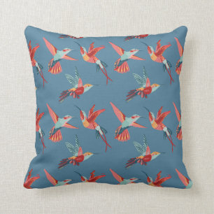 Coussin Rétro motif de colibri