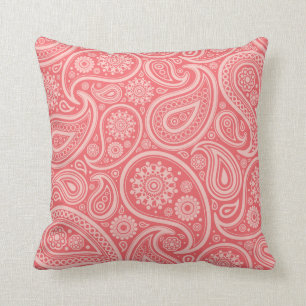 Coussin Rétro motif de corail de Paisley