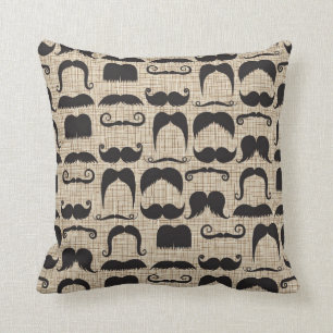 Coussin Rétro motif de Stache de moustache de moustache