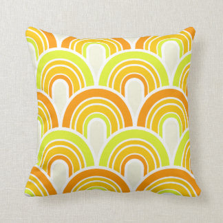 Coussin rétro motif vintage de voûtes de cercle de la