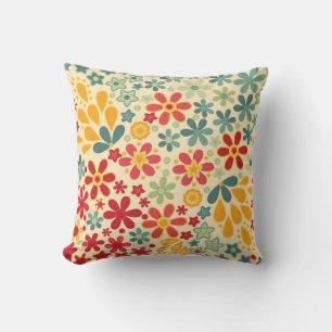 Coussin Retro. Motifs floraux